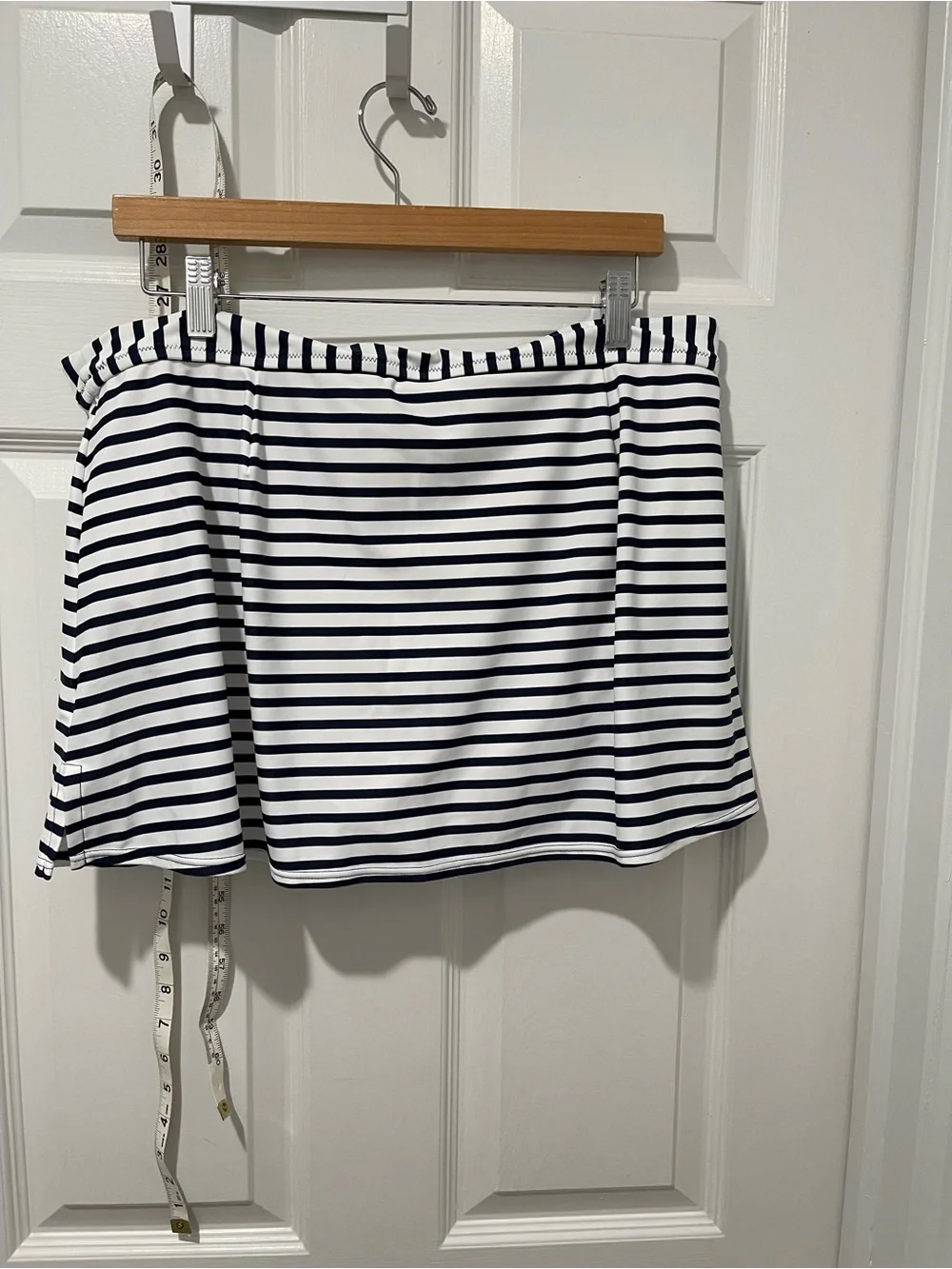 J. Crew Navy and White Striped Swim Skirt - Picture 2 of 8